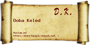 Doba Keled névjegykártya